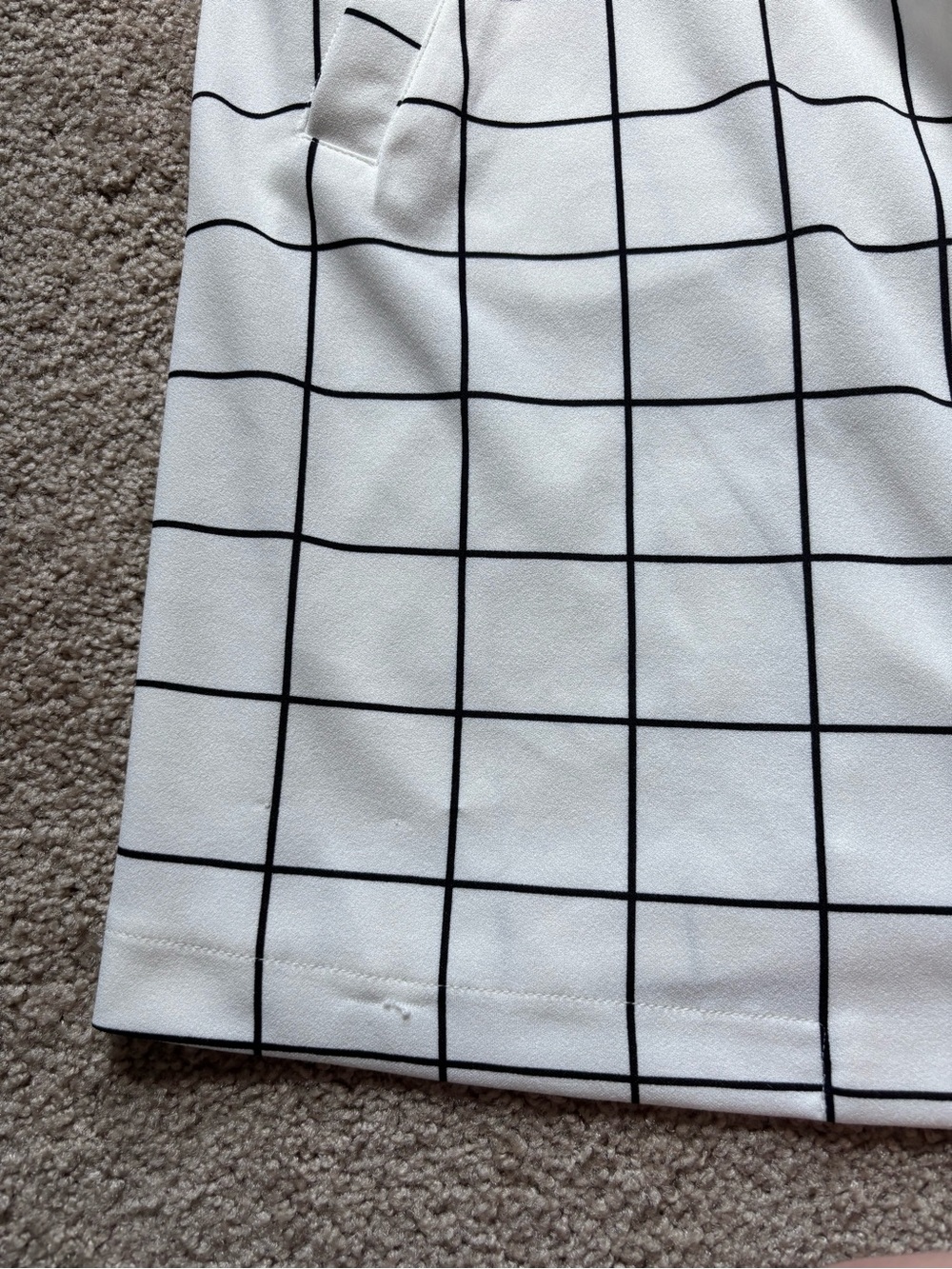 MELLODAY Black & Off White Plaid Long Trench Style Blazer - Picture 14 of 15